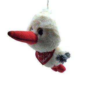 Stork Hanging Plush Stuffed Animal Creation Gross Germany 8”x6” Toy Colmar
